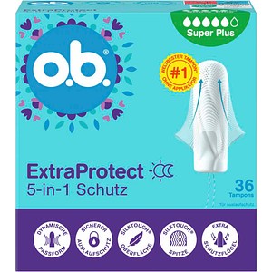 O.b. Extraschutz Super+ Komfort-Tampons 36 Stück - Image 2