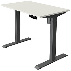 4044917440005 - Move 1 Elektrisch Höhenverstellbar Sitz-Stehschreibtisch Rechteckig Weiß T-Fuß 1000 (B) x 600 (T) x 1230 (H) mm Melamin Stahl
