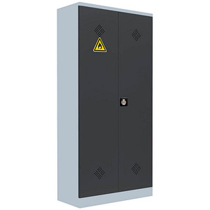 4061815974265 - Umweltschrank 566258 anthrazit lichtgrau 916 x 422 x 1950 cm aufgebaut  4061815974265 LÜLLMANN