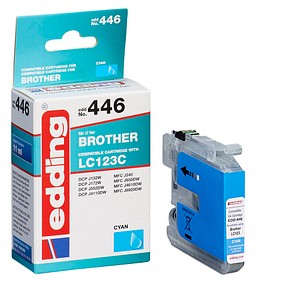 edding EDD-446  cyan Druckerpatrone kompatibel zu brother LC-123C