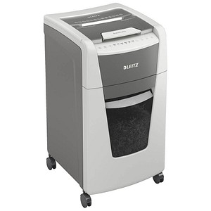 AKTION: LEITZ IQ Autofeed Small Office 300 Aktenvernichter mit Partikelschnitt P-5, 2 x 15 mm, bis 300 Blatt, weiß mit 80 Euro CashBack