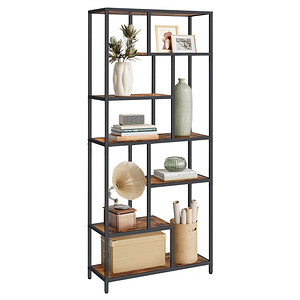 0194343199931 - Bücherregal braun schwarz 800 x 300 x 1800 cm 0194343199931 VASAGLE