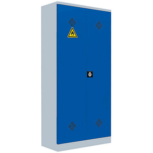 4061815997899 - Lüllmann - Umweltschrank Gefahrstoffschrank Pflanzenschutzschrank Chemikalienschrank Spritzmittelspind 195x916x422cm Grau Blau 566251 - blau