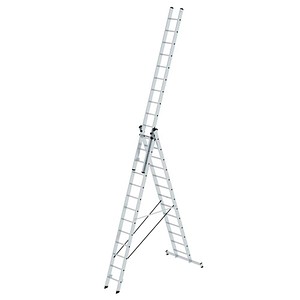 MUNK Multifunktionsleiter 11144 nivello, 3x 13 Stufen, silber, Aluminium 4031405111448 MUNK