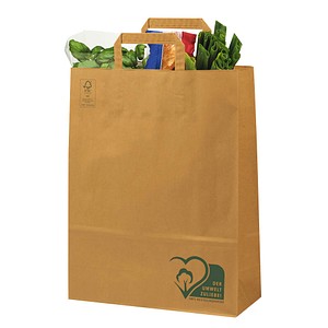 VP Papier-Tragetaschen braun 32,0 x 42,0 cm, 50 St.