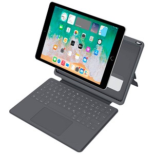 DEQSTER Smart Rugged Touch PLUS Keyboard Tablet-Tastatur schwarz geeignet für Apple iPad 7. Gen (2019), Apple iPad 8. Gen (2020), Apple iPad 9. Gen (2021)