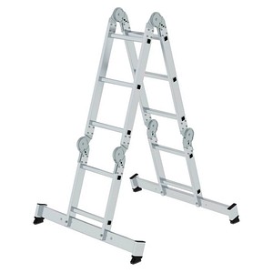 MUNK Multifunktionsleiter 31320 nivello, 2x 3 Stufen, silber, Aluminium 4031405313200 MUNK