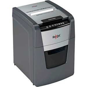 AKTION: Rexel Optimum AutoFeed+100X Aktenvernichter mit Partikelschnitt P-4, 4 x 28 mm, bis 100 Blatt, schwarz mit 30 Euro CashBack