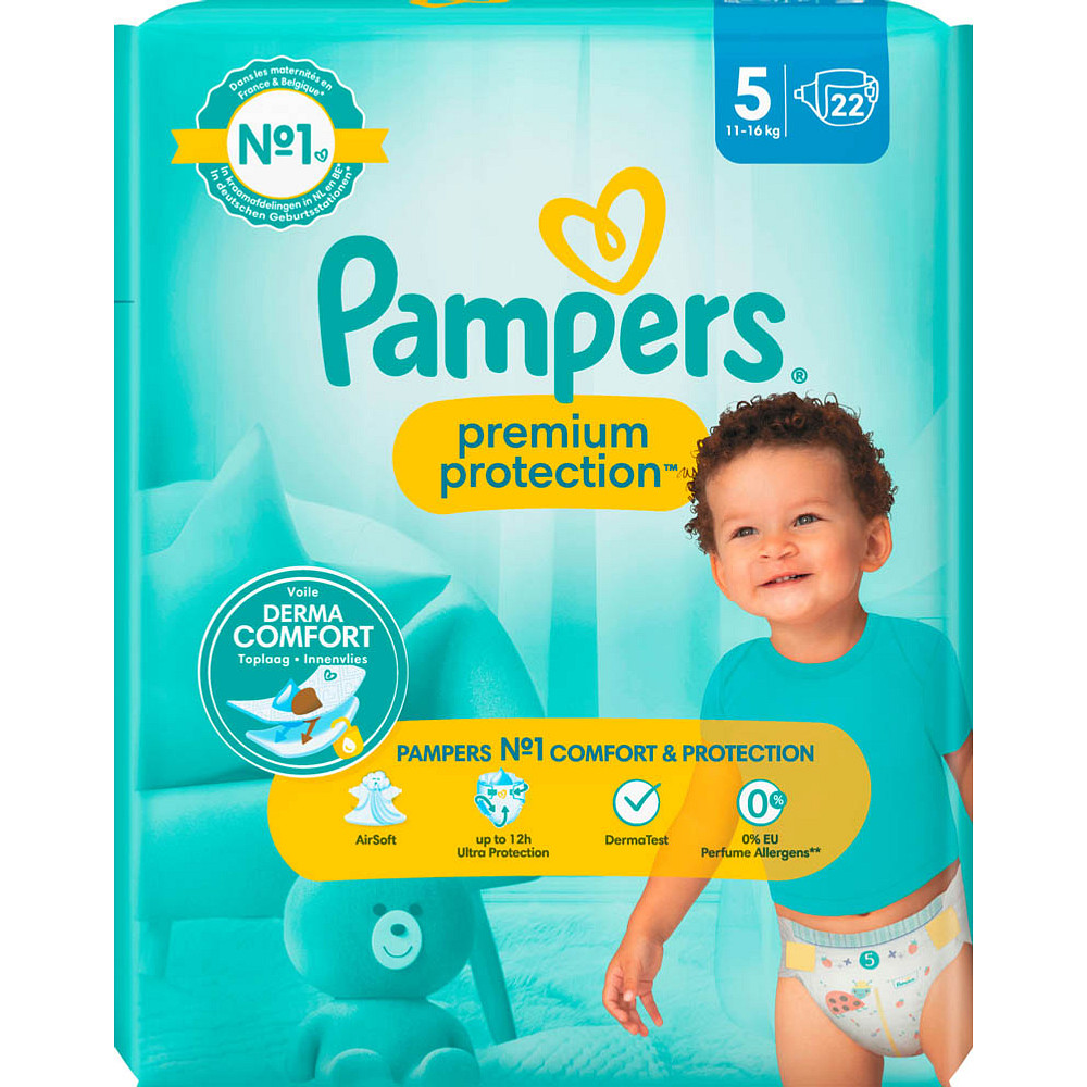 Couches Pampers Premium Protection Taille 6 (13+ kg) - 144 Couches Bébé –