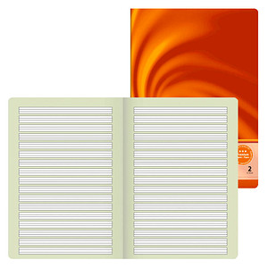 BRUNNEN Schulheft Vivendi Lineatur 2 liniert DIN A4 ohne Rand, 32 Blatt, 1 St.