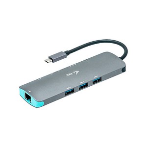 i-tec USB-C 4K Metall Nano Docking Station 1x HDMI 1x GLAN 3x USB 3.0 1x SD/MicroSD 1x Audio Power Delivery 100W für Windows MacOS Android Chrome OS Thunderbolt 3 Kompatibel - Bild 7