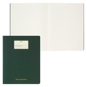 MOLESKINE Notizbuch Student Cahier XXL ca. DIN A4 quer liniert, grün Hardcover 120 Seiten, 1 St.