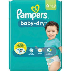 Pampers® Windeln baby-dry™ Größe Gr.6 (13-18 kg) für Kleinkinder, 20 St.