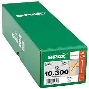 SPAX® Holzbauschrauben T50 Senkkopf WIROX 300mm  x 10 mm, 50 St.