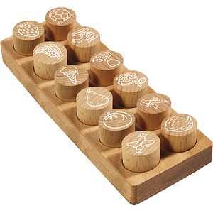 9004362534495 - 12 Woodies Motivstempel-Set Mix 30 x 30 cm 9004362534495 - 12 Woodies Motivstempel-Set Mix 30 x 30 cm