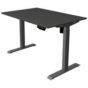 Kerkmann Move 1 elektrisch höhenverstellbarer Schreibtisch anthrazit rechteckig, T-Fuß-Gestell grau 120,0 x 80,0 cm