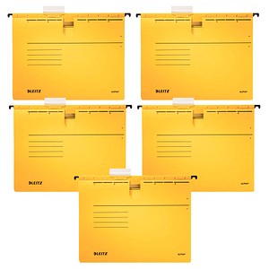 AKTION: LEITZ Hängehefter ALPHA® 1984 Karton gelb 1 x kaufmännische Heftung, 5 St. mit Prämie nach Registrierung
