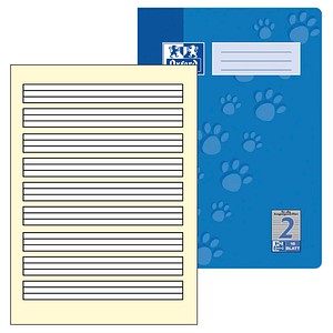 OXFORD Schulheft Lineatur 2 liniert DIN A4 ohne Rand, 16 Blatt, 1 St.