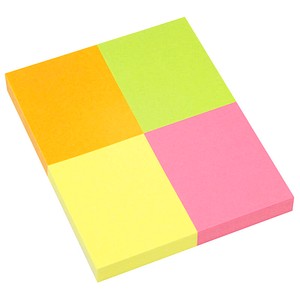 4044355791035 - Haftnotizen 1651-39BOX Box 50x40mm gelb orange pink grün rechteckig 4044355791035 4 Block