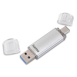 Hama USB-Stick C-Laeta 00124161, silber, USB 3.1/3.0, 16 GB 4047443310552 Hama