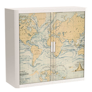 3660141949933 - easyOffice Vintage Rollladenschrank 62488 2 Fachböden 1100 x 415 x 1040 cm 3660141949933 PAPERFLOW