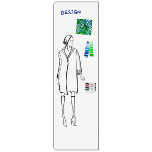 Legamaster Whiteboard WALL-UP LRC, 7-106128, 200x60cm, emailliert, ohne Rahmen 8713797108355 Legamaster
