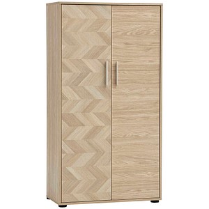 MÖBELPARTNER Aktenschrank Arezzo, 702097 eiche hell 6 Fachböden 80,1 x 38,2 x 150,0 cm