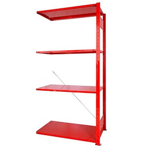 4058255100941 - Anbau-Schwerlastregal Jubiläum »100 Jahre Gebr Schulte« 32655-4-3000 feuerrot 1000 x 500 x 2000 cm