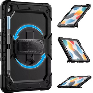 4260734840556 - 360° Rugged Case Tablet-Cover für Apple iPad 7 Gen (2019) iPad 8 Gen (2020) iPad 9 Gen (2021) schwarz 4260734840556 - 360° Rugged Case Tablet-Cover für Apple iPad 7 Gen (2019) iPad 8 Gen (2020) iPad 9 Gen (2021) schwarz