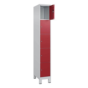 4066681679580 - Schließfachschrank Classic Plus lichtgrau rubinrot 080010-105 S10001 5 Schließfächer 300 x 500 x 1950 cm 4066681679580 C+P- 4066681679580 - Schließfachschrank Classic Plus lichtgrau rubinrot 080010-105 S10001 5 Schließfächer 300 x 500 x 1950 cm 4066681679580 C+P-