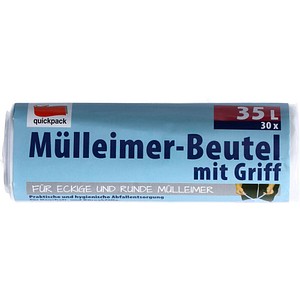 4008284071088 - Müllbeutel 71088 weiß 35 Liter mit Griff 4008284071088 30 Stück