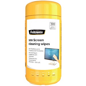Fellowes Bildschirm-Reinigungstücher 1-lagig weiß, 100 Tücher