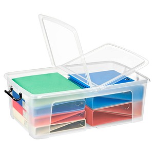 Cep Aufbewahrungsbox Ablagebox HW675 2006750110, 50 Liter, mit Deckel, außen 69,5x45x24,1cm, Kunststoff transparent 5021711039511 Ce
