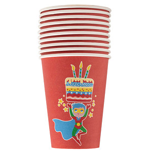 3281510891600 - 10 Einweg-Kaffeebecher Superheld 2000 ml 3281510891600 10 Stück