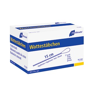 Meditrade® Wattestäbchen braun, 200 St.