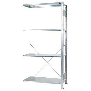 4058255110599 - Steckregalsystem green H2000xB1000xT400mm Anbauregal verzinkt 1 Rahmen 4 Fachböden - Schulte Lagertechnik