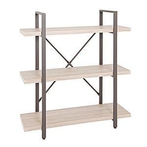 HAKU Möbel Bücherregal eiche/braun 3 Fachböden