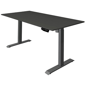 Kerkmann Move 1 elektrisch höhenverstellbarer Schreibtisch anthrazit rechteckig, T-Fuß-Gestell grau 160,0 x 80,0 cm
