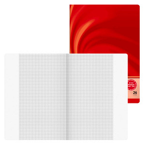 BRUNNEN Schulheft Vivendi Lineatur 26 kariert DIN A4 Außenrand, 32 Blatt, 1 St.