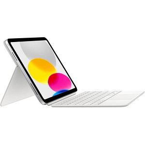 Apple Magic Keyboard Folio Tablet-Tastatur weiß geeignet für Apple iPad 10. Gen (2022), Apple iPad 10. Gen (2024), Apple iPad (A16) (2025)
