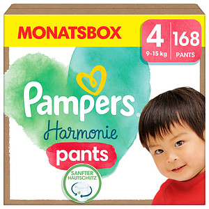 Pampers® Windeln Harmonie™ Größe Gr.4 (9-15 kg) für Babys und Kleinkinder (4-18 Monate), 168 St.