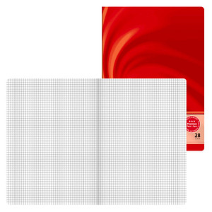 BRUNNEN Schulheft Vivendi Lineatur 28 kariert DIN A4 Innen- und Außenrand, 32 Blatt, 1 St.