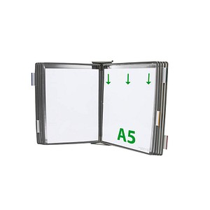 3377994251006 - tarifold Wand-Sichttafelsystem 425100 DIN A5 grau mit 10 St Sichttafeln 3377994251006 - tarifold Wand-Sichttafelsystem 425100 DIN A5 grau mit 10 St Sichttafeln