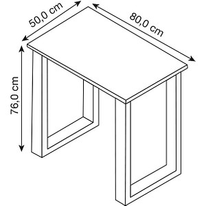 4051814432590 - Holz Schreibtisch Computertisch Lona U Alu Silber (Farbe Anthrazit Ausführung H 76 x B 80 x T 50 cm) 4051814432590 - Holz Schreibtisch Computertisch Lona U Alu Silber (Farbe Anthrazit Ausführung H 76 x B 80 x T 50 cm)