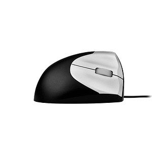 BAKKER ELKHUIZEN Handshake Mouse Wired VS4 Maus ergonomisch kabelgebunden schwarz, silber