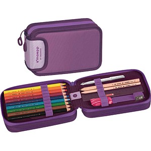 BRUNNEN Federmäppchen befüllt s'maepp Sweet Colour Code lila 34-teilig, 20,0 x 7,5 cm