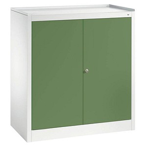 4065714912250 - CP Stahlschrank 88210-00 S10017 lichtgrau rededagrün 940 x 500 x 1000 cm aufgebaut