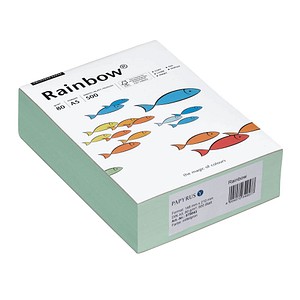 Rainbow Kopierpapier COLOURED PAPER mittelgrün DIN A5 80 g/qm 500 Blatt Rainbow Kopierpapier COLOURED PAPER mittelgrün DIN A5 80 g/qm 500 Blatt