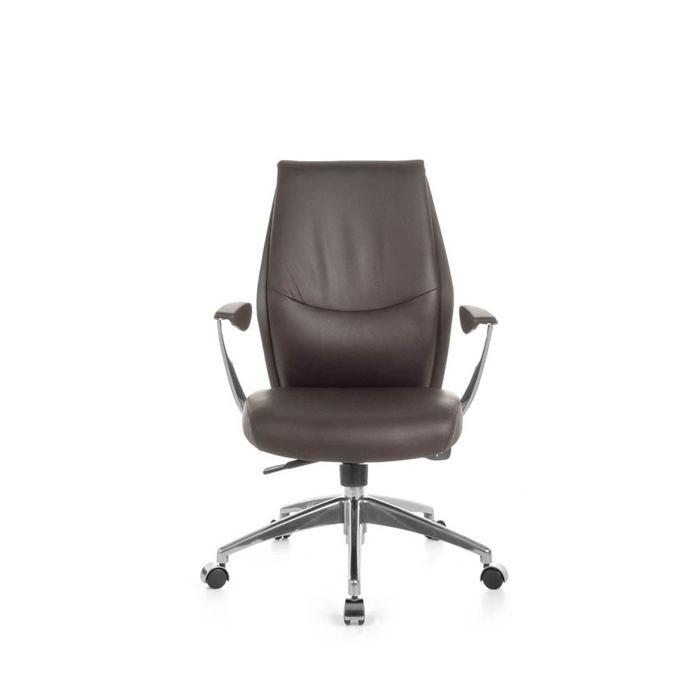 Chefsessel aus braunem Leder