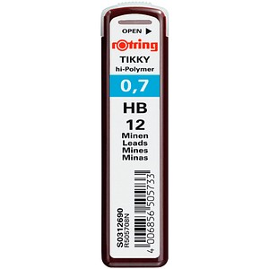 rotring Feinminen-Bleistiftminen schwarz HB 0,7 mm, 12 St.